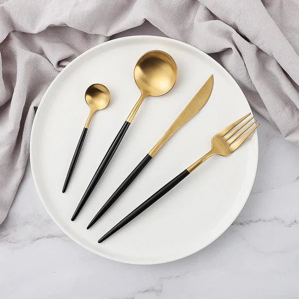 DiningElegance – Luxury Minimalist 24-piece Dinnerware Set for a Refined Dining Experience
