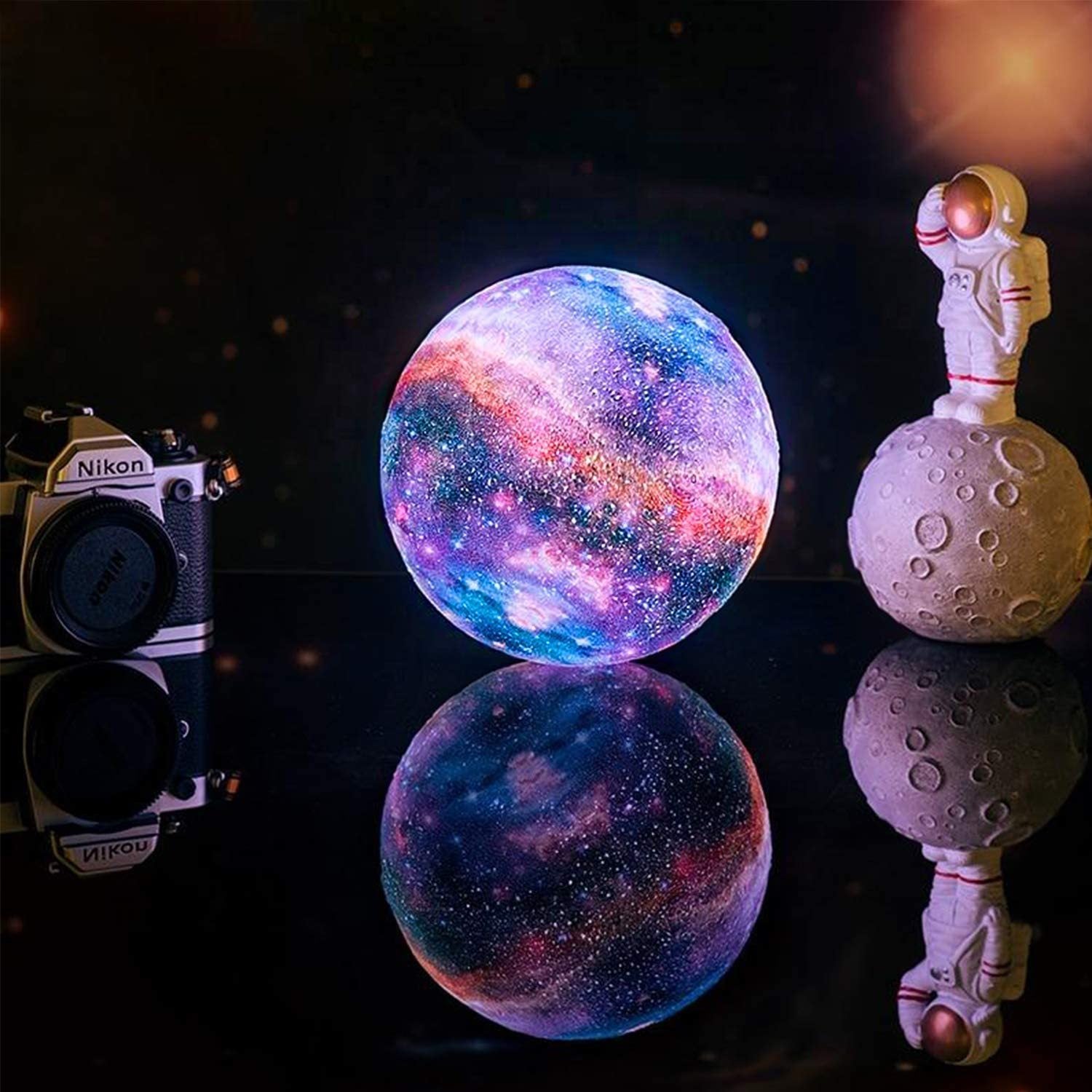 LunaGlow – Luxury Galaxy Table Lamp with Cosmic Elegance for Atmospheric Interiors