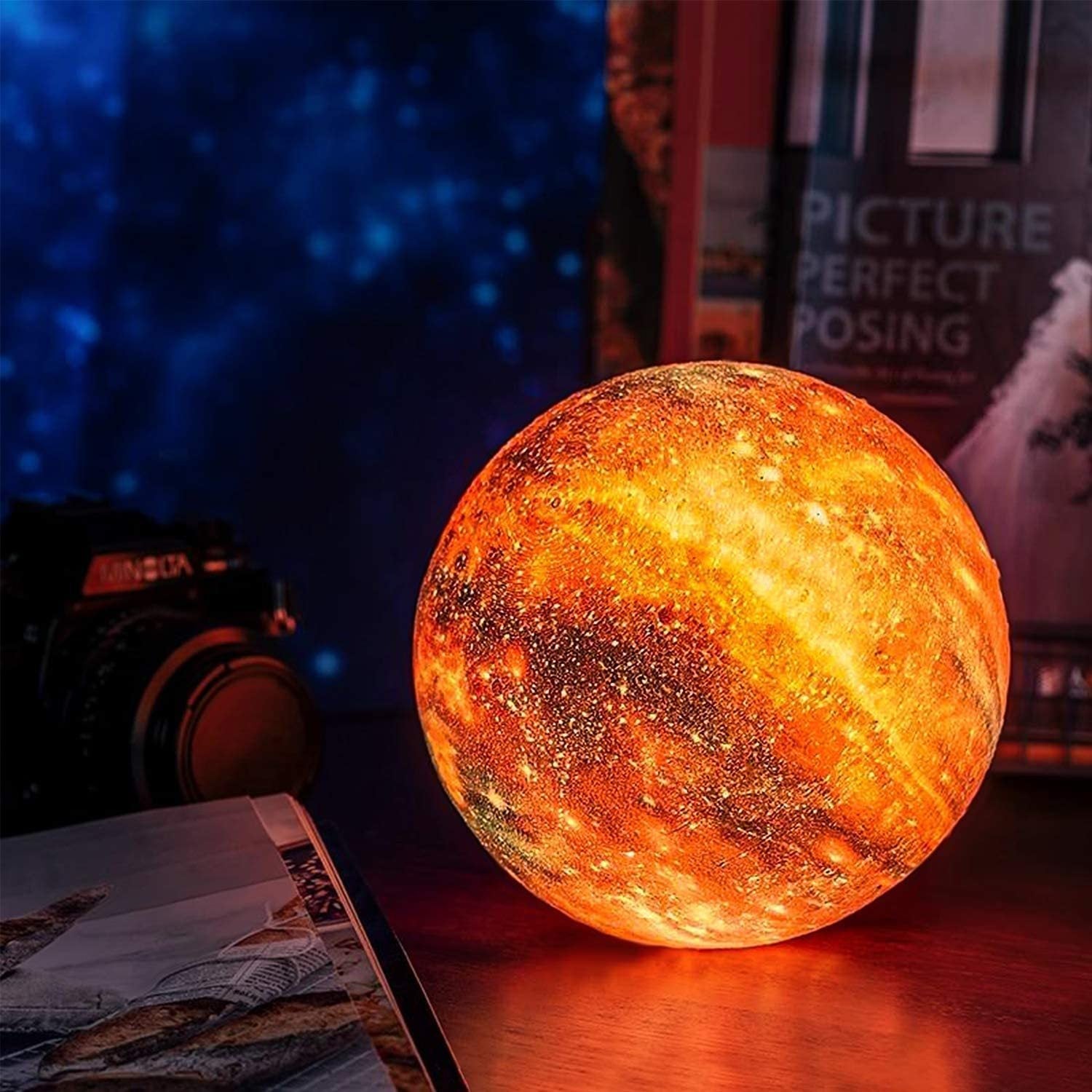 LunaGlow – Luxury Galaxy Table Lamp with Cosmic Elegance for Atmospheric Interiors