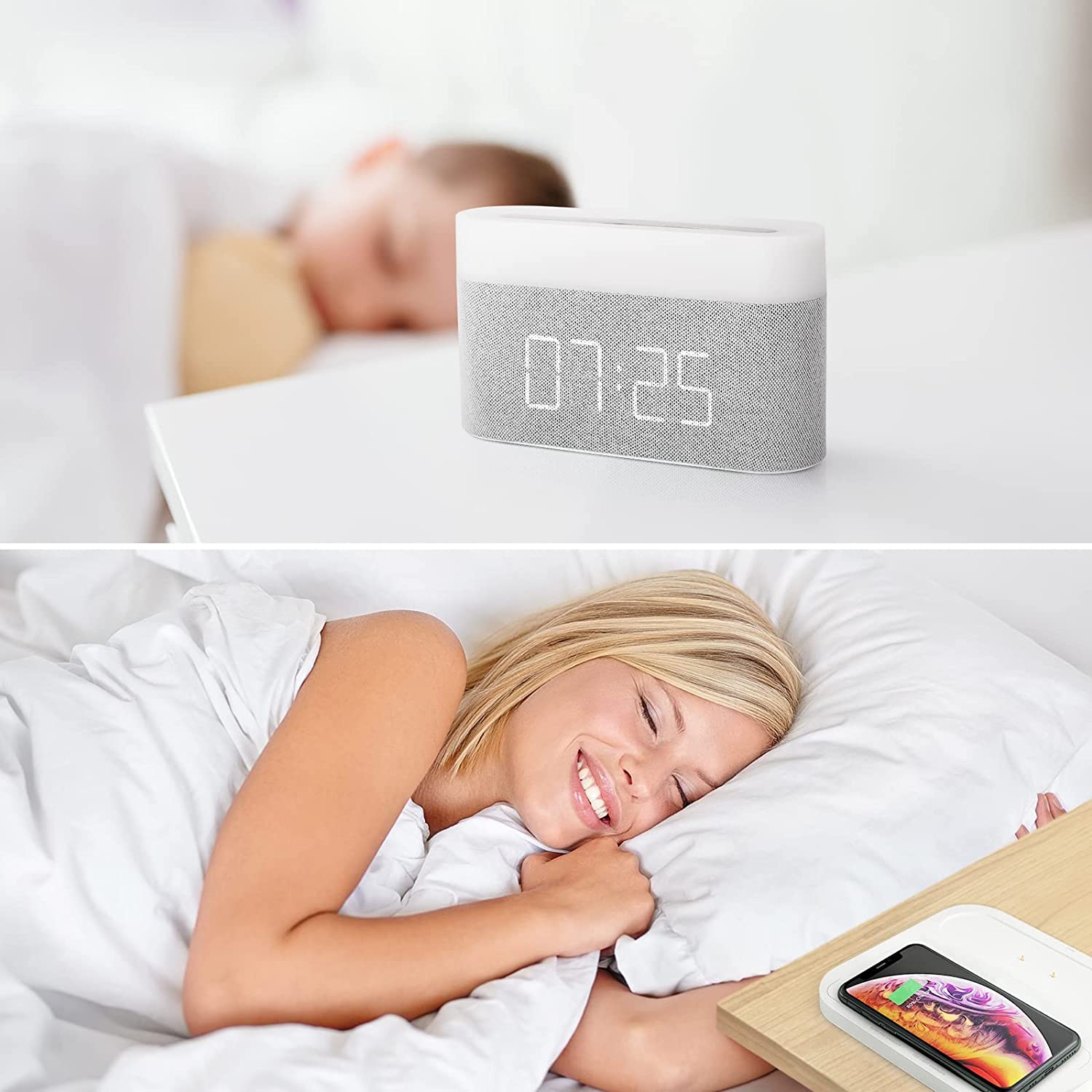 TriGlow – Multifunctional Wireless Charger with Alarm Clock and LED Table Lamp for Modern Efficiency