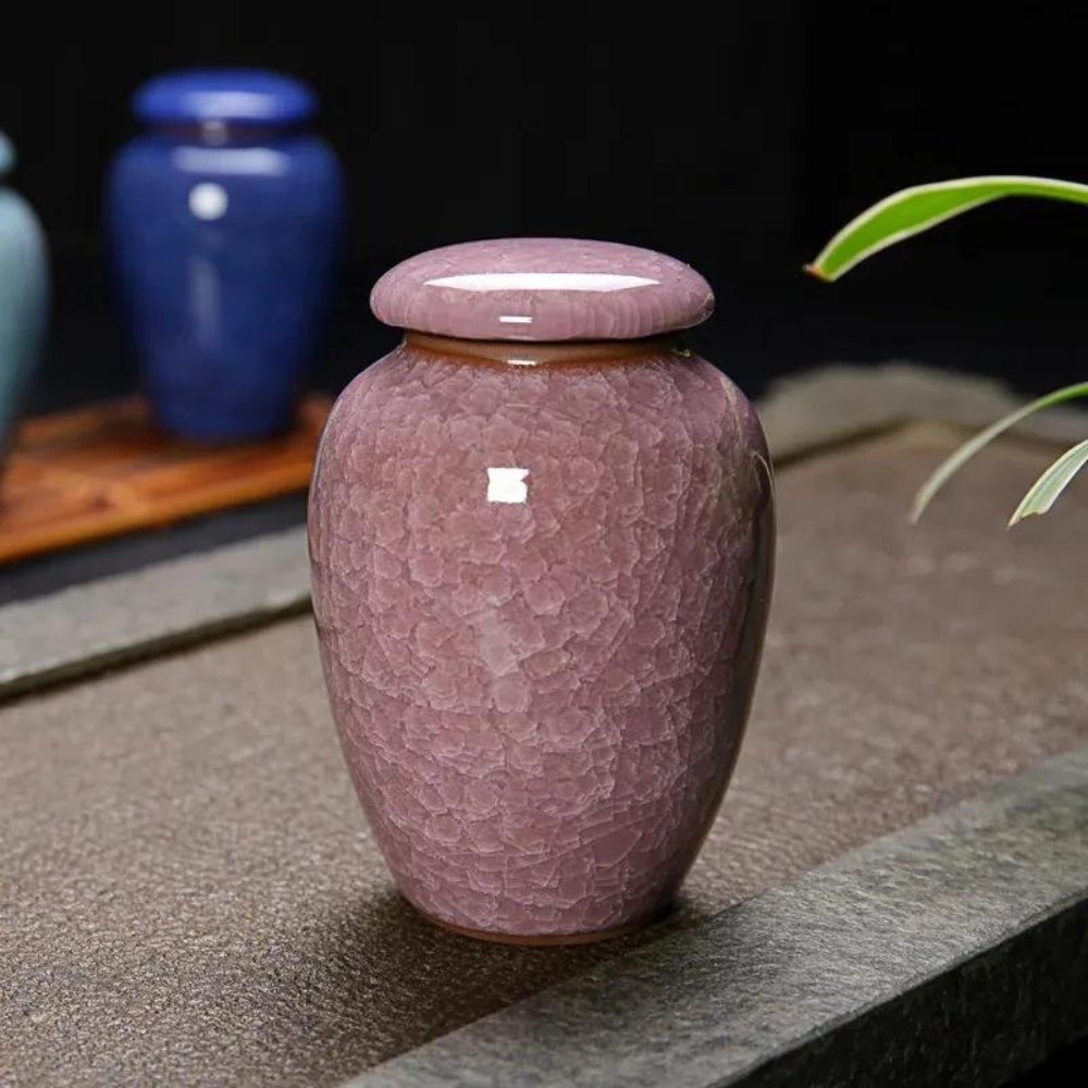 EternaSoul Hand-Painted Ceramic Pet Urn – Timeless Keepsake with Elegant Appearance