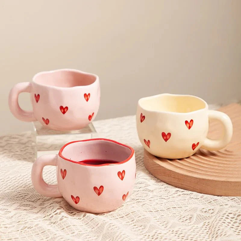 CeramiLuxe – Romantic Ceramic Coffee Mug with Loving Heart Design