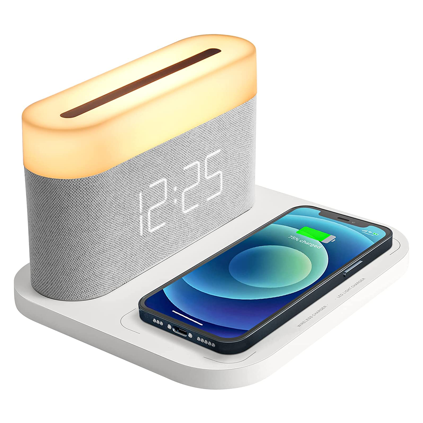 TriGlow – Multifunctional Wireless Charger with Alarm Clock and LED Table Lamp for Modern Efficiency