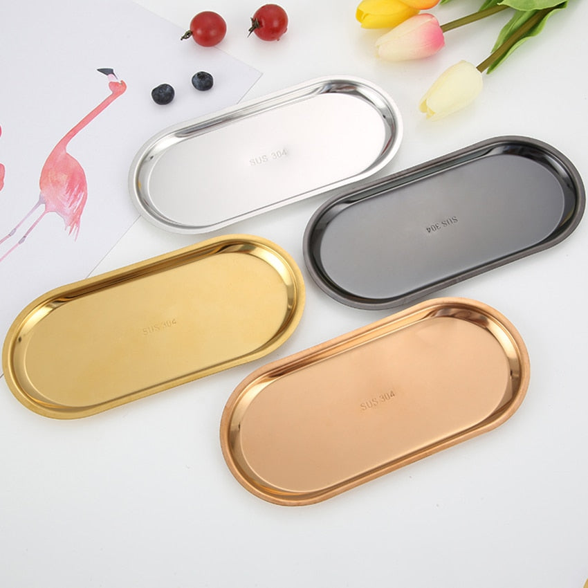 LumeTray – Minimalistic Metal Display Tray for Stylish Organization