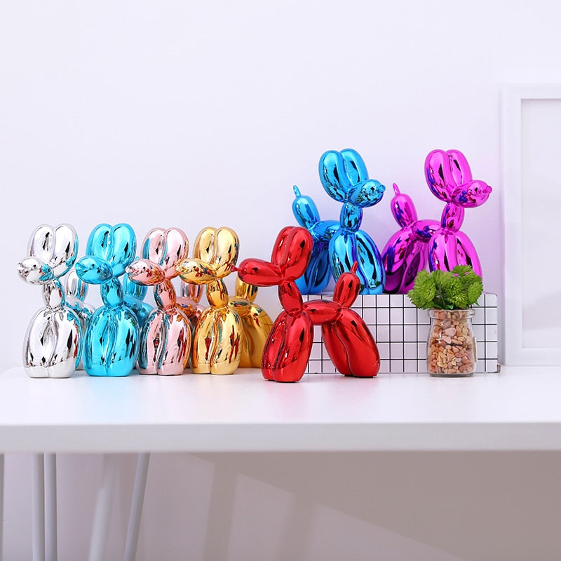 LumiPup – Modern Balloon Dog Sculpture with Metallic Finish