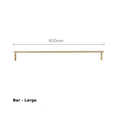 EnzaRail – Elegant Wall Bracket with Gold Finish and S-Hooks