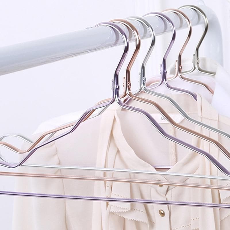 LuxeHangers – Elegante Aluminium Klerenhanger Set voor een Perfect Geordende Garderobe