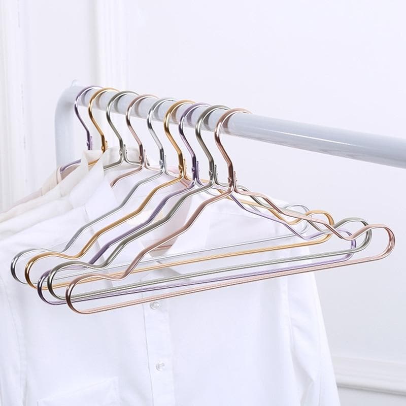 LuxeHangers – Elegante Aluminium Klerenhanger Set voor een Perfect Geordende Garderobe