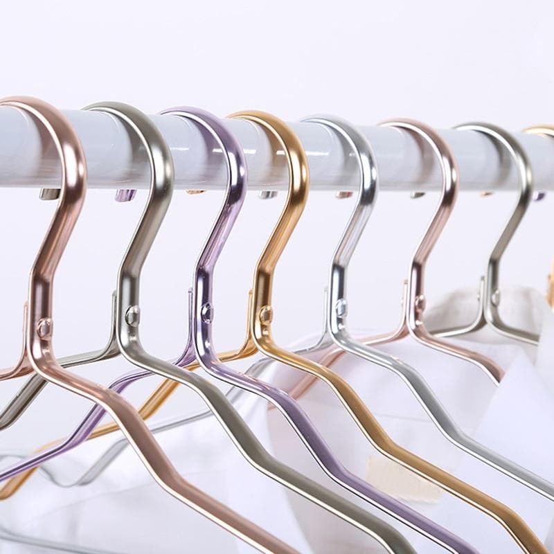 LuxeHangers – Elegante Aluminium Klerenhanger Set voor een Perfect Geordende Garderobe