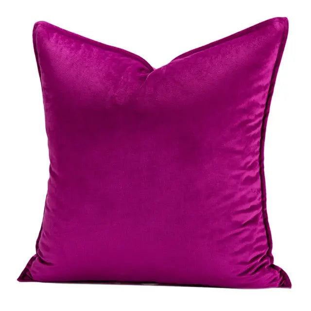 VelvetLux – Luxe Velvet Cushion Cover with Flannel Edge