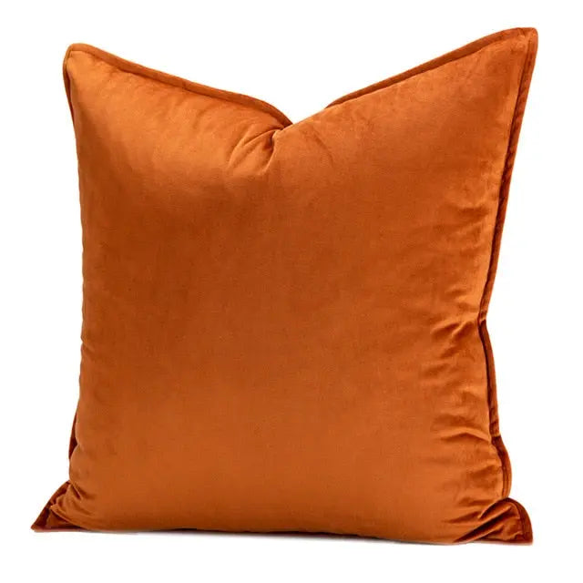 VelvetLux – Luxe Velvet Cushion Cover with Flannel Edge