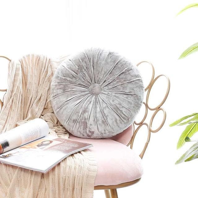 VelvetDream – Luxe Crushed Velvet Kussen in Rond Design met Zachte Vulling