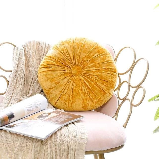 VelvetDream – Luxe Crushed Velvet Kussen in Rond Design met Zachte Vulling