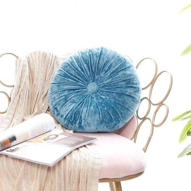 VelvetDream – Luxe Crushed Velvet Kussen in Rond Design met Zachte Vulling