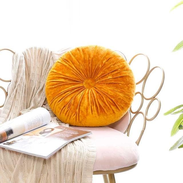 VelvetDream – Luxe Crushed Velvet Kussen in Rond Design met Zachte Vulling
