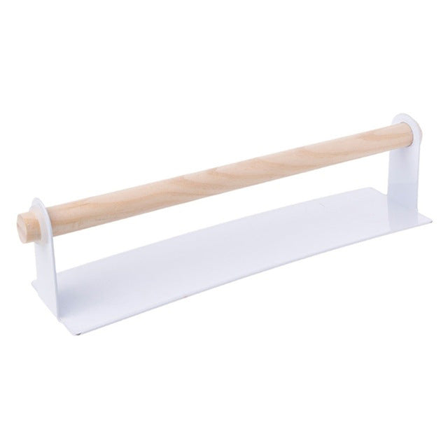 GripWood – Self-Adhesive Towel Holder with Wooden Rod for Stylish Storage