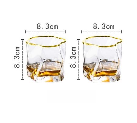 VerreLuxe – Exquise Whiskyglazenset met Dynamisch Vervormd Design