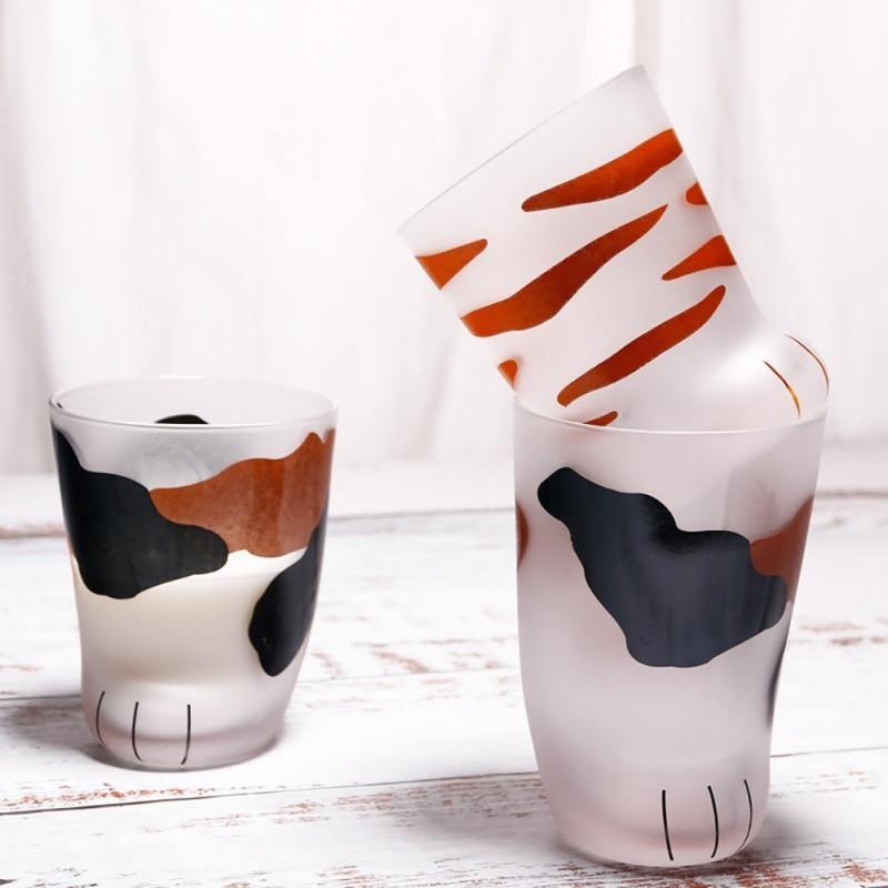 PurrGlass – Speelse Kattenpoot Beker van Warmtebestendig Glas