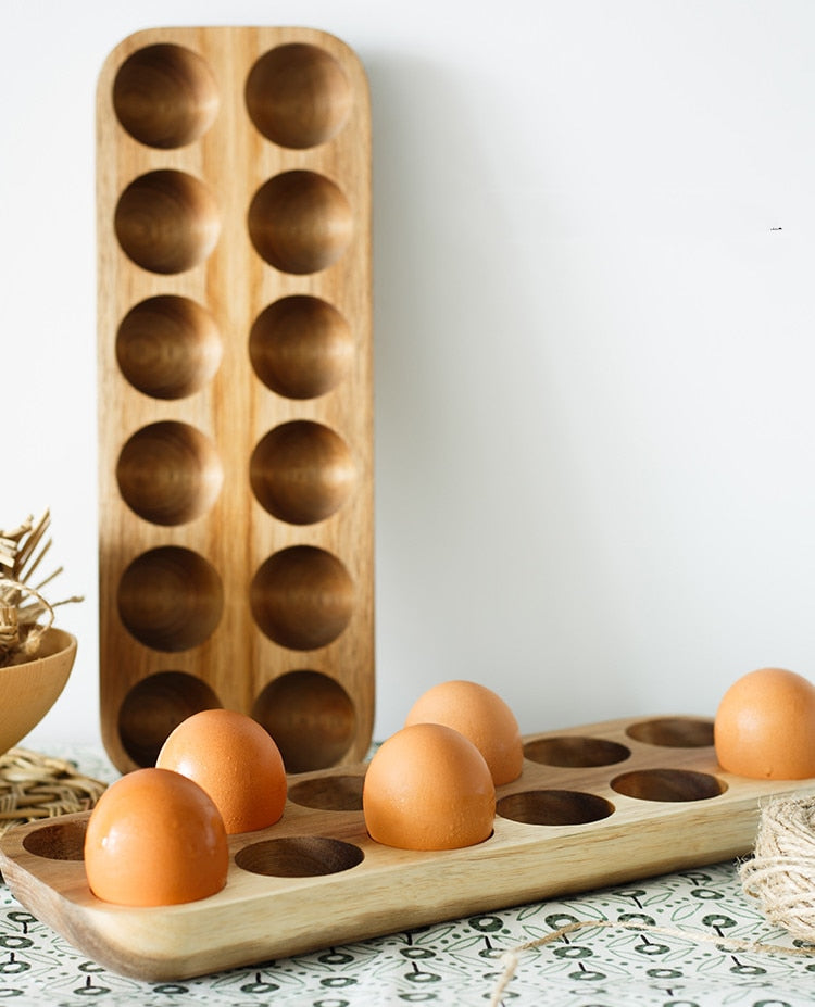 RusticNest – Handmade Wooden Egg Holder for an Organized Kitchen