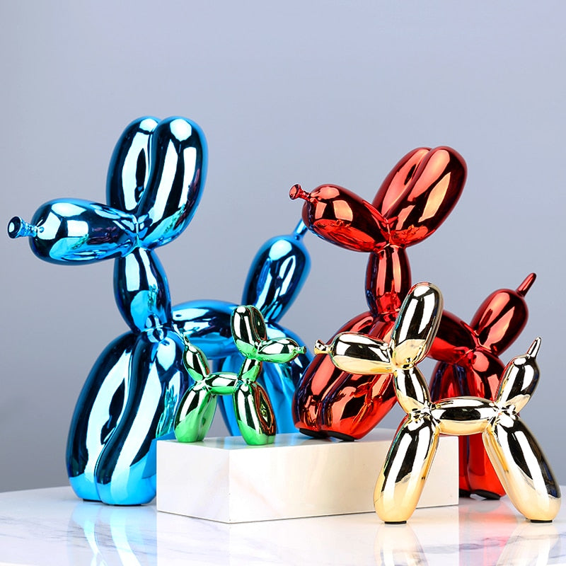 LumiPup – Modern Balloon Dog Sculpture with Metallic Finish
