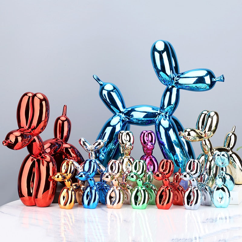 LumiPup – Modern Balloon Dog Sculpture with Metallic Finish