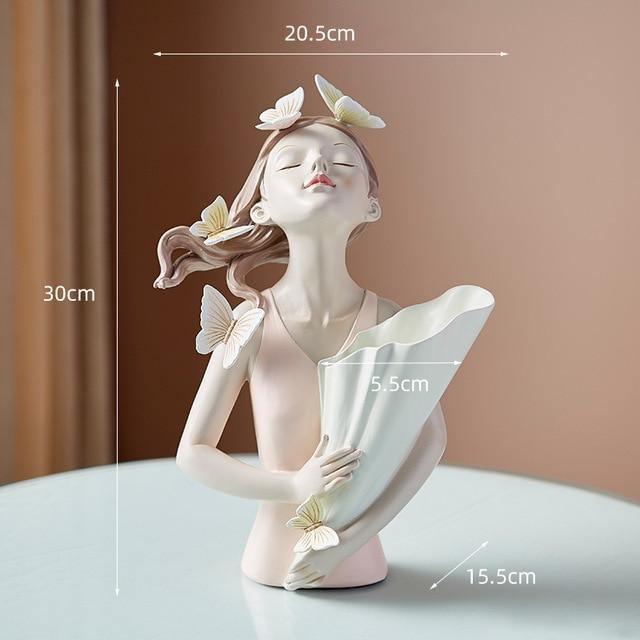 FloraGrace – Enchanting Woodland Sculpture with Butterflies and Flowers