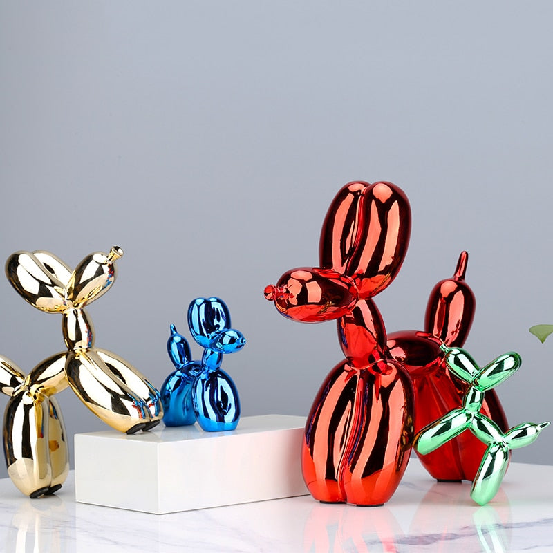 LumiPup – Modern Balloon Dog Sculpture with Metallic Finish