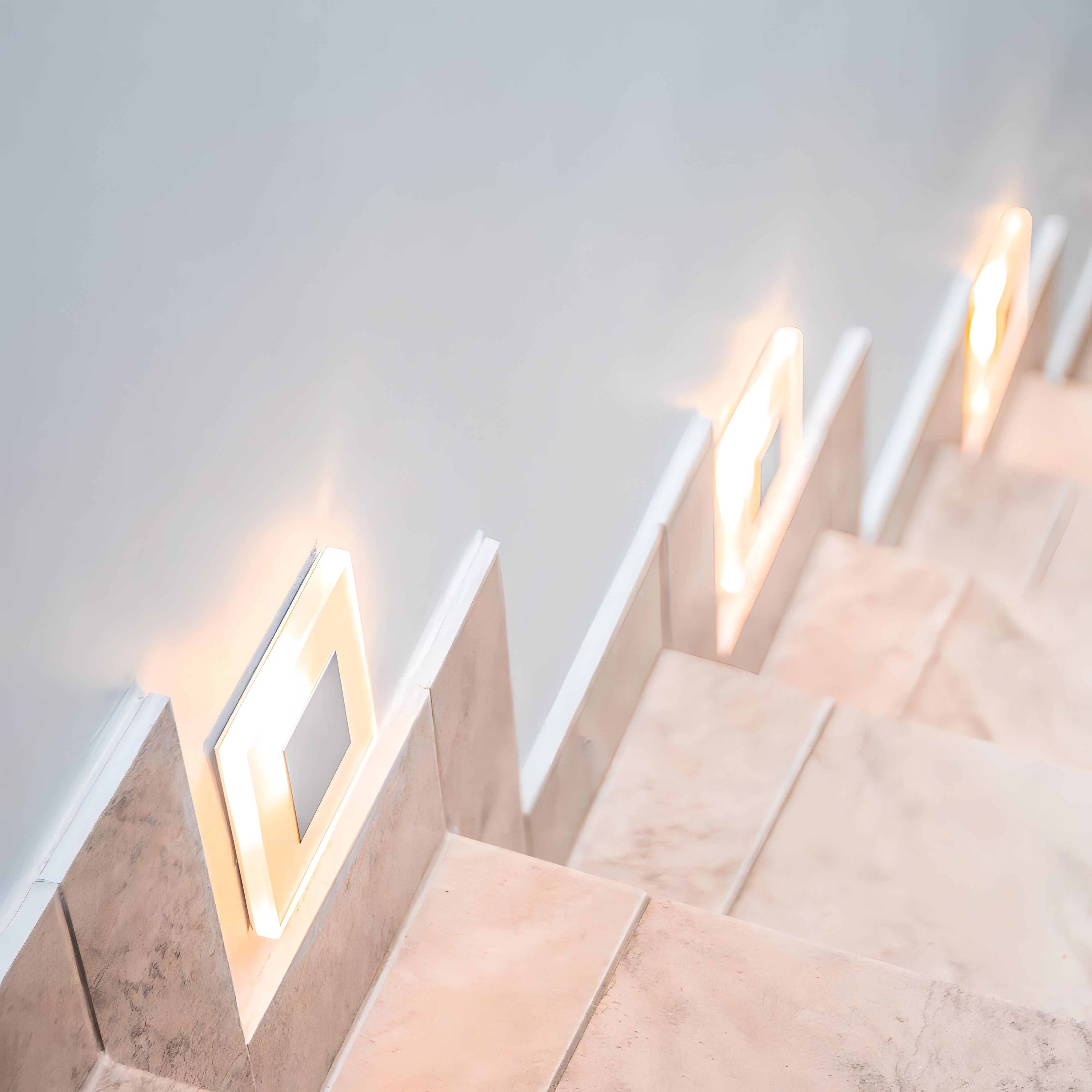 StepGlow – Waterdichte LED Trapverlichting met Stijlvolle Vierkante Design