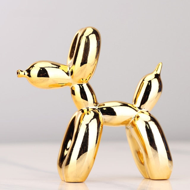 LumiPup – Modern Balloon Dog Sculpture with Metallic Finish