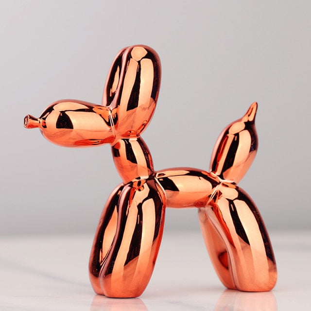 LumiPup – Modern Balloon Dog Sculpture with Metallic Finish