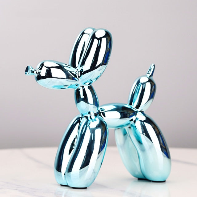 LumiPup – Modern Balloon Dog Sculpture with Metallic Finish