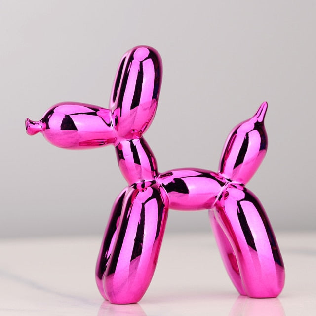 LumiPup – Modern Balloon Dog Sculpture with Metallic Finish