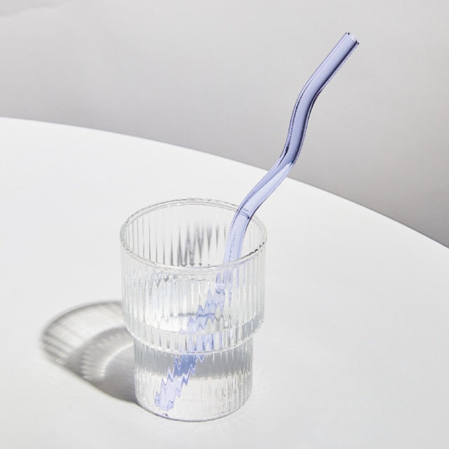 TwistSip – Speelse Gekleurde Glazen Rietjes met Elegant Gedraaid Design