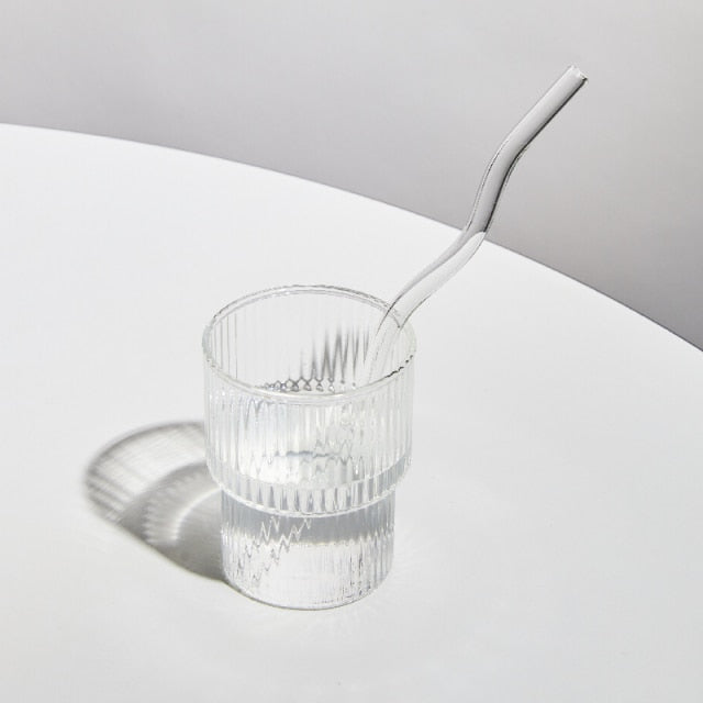 TwistSip – Speelse Gekleurde Glazen Rietjes met Elegant Gedraaid Design