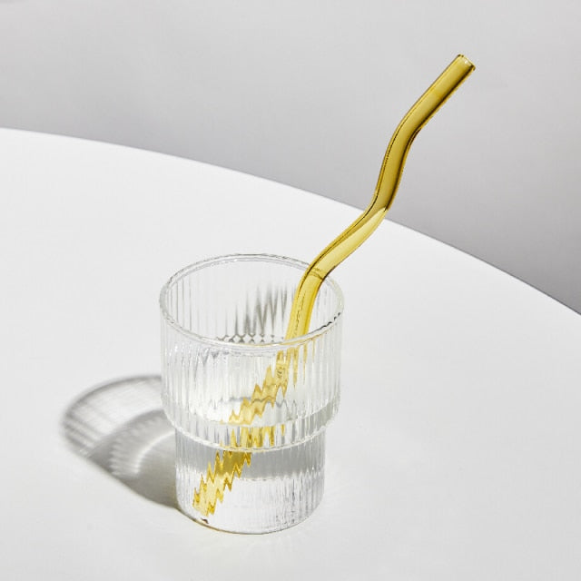 TwistSip – Speelse Gekleurde Glazen Rietjes met Elegant Gedraaid Design