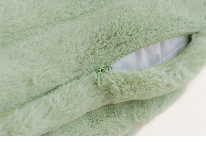 VeluLuxe – Ultra-Zachte Faux Rabbit Fur Kussenhoes met Onzichtbare Rits
