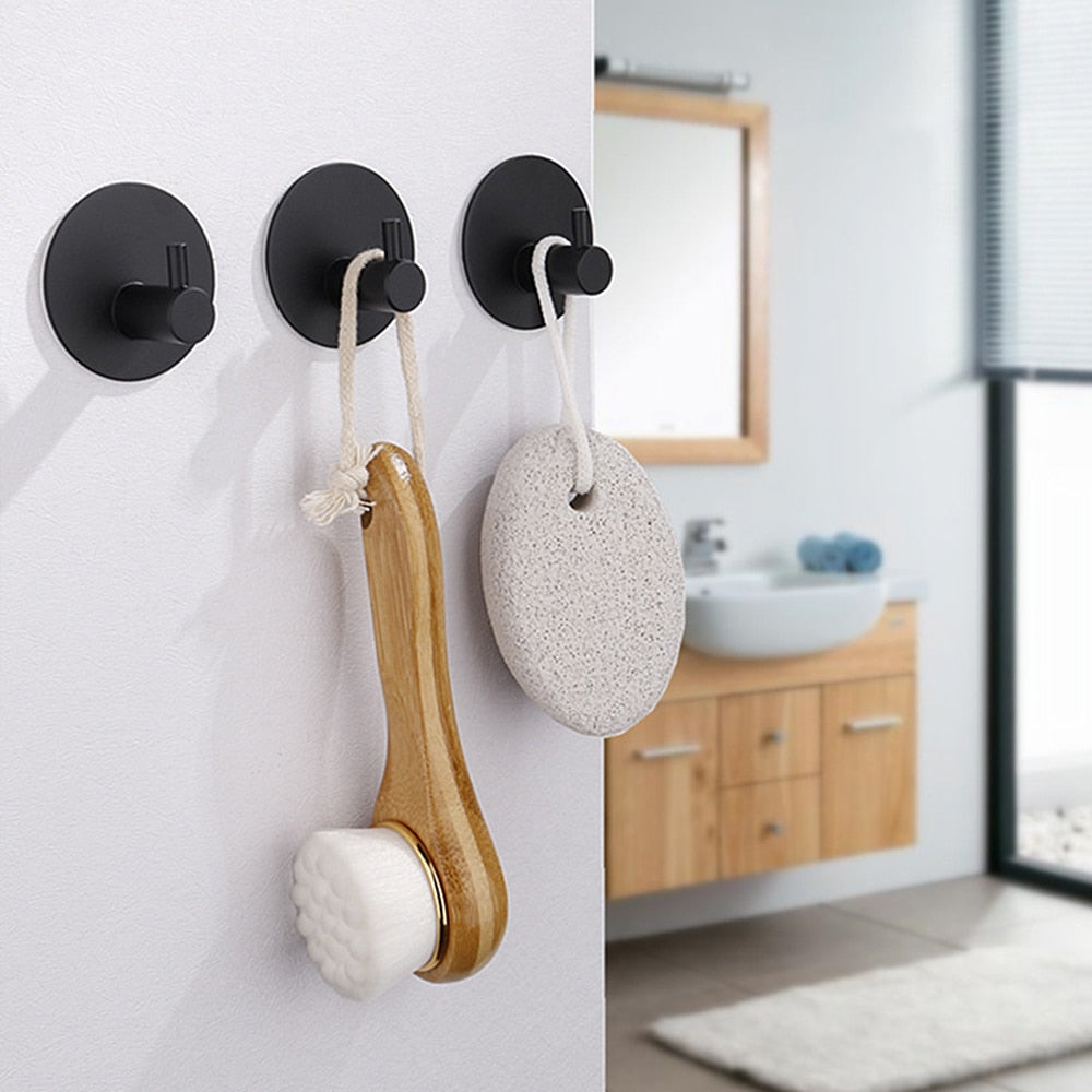 SteelGrip – Self-Adhesive Stainless Steel Hooks for Bathroom, Kitchen & More