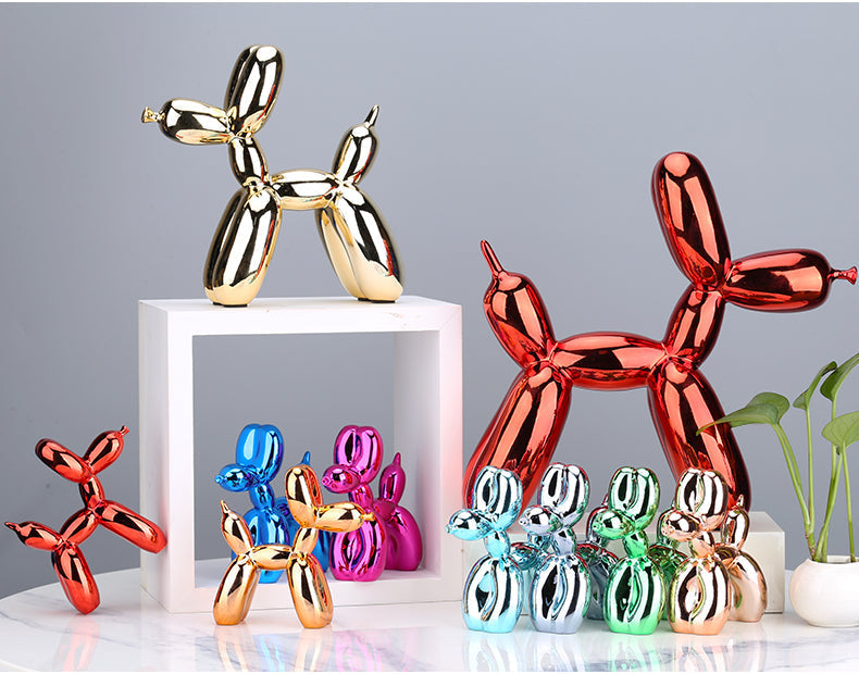 LumiPup – Modern Balloon Dog Sculpture with Metallic Finish