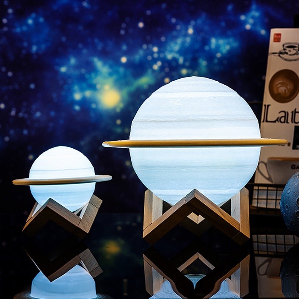 OrbitalGlow – Luxury Saturn Lamp with Cosmic Elegance for Unique Interiors