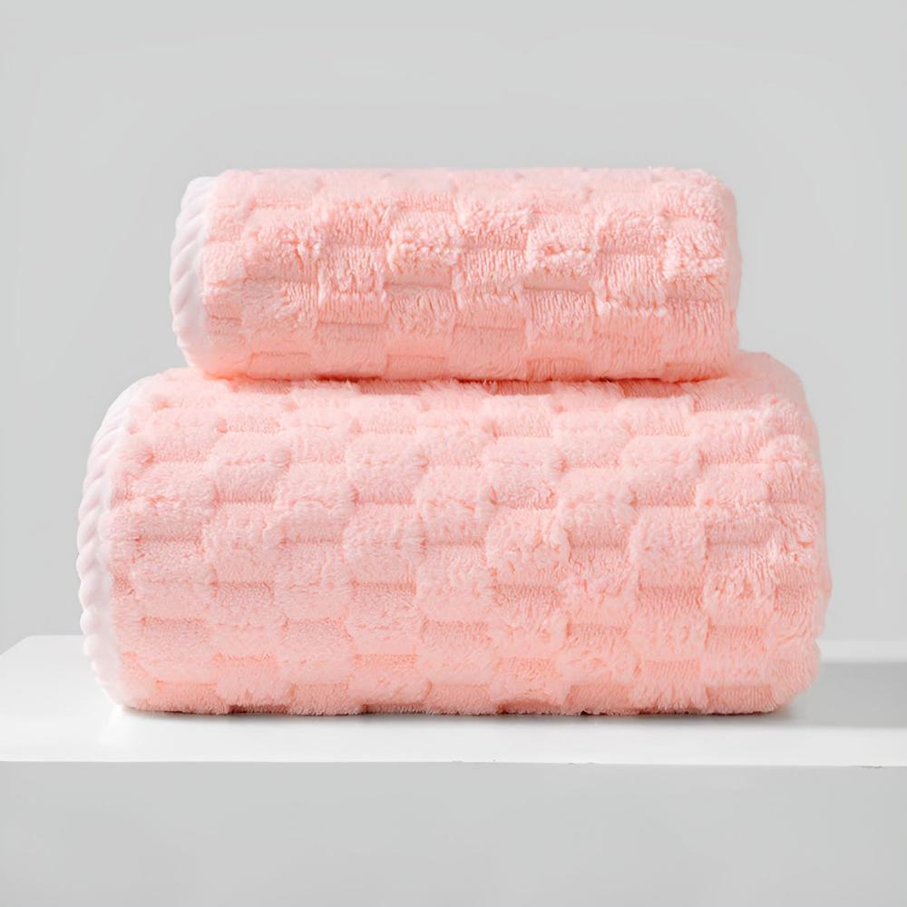 VeluraSoft Luxe Bath Towel Set – Soft Polar Comfort for a Stylish Bathroom
