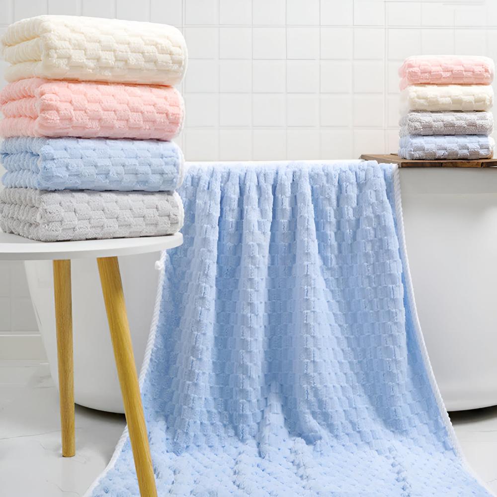 VeluraSoft Luxe Bath Towel Set – Soft Polar Comfort for a Stylish Bathroom