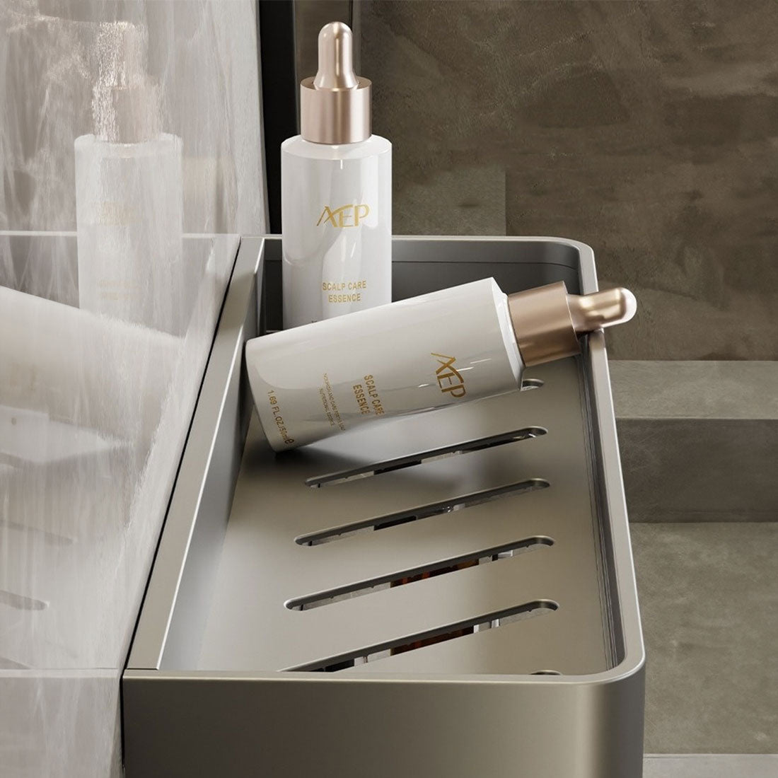 UrbanShelf – Modern Floating Bathroom Shelves with Self-Adhesive Installation and Towel Holder