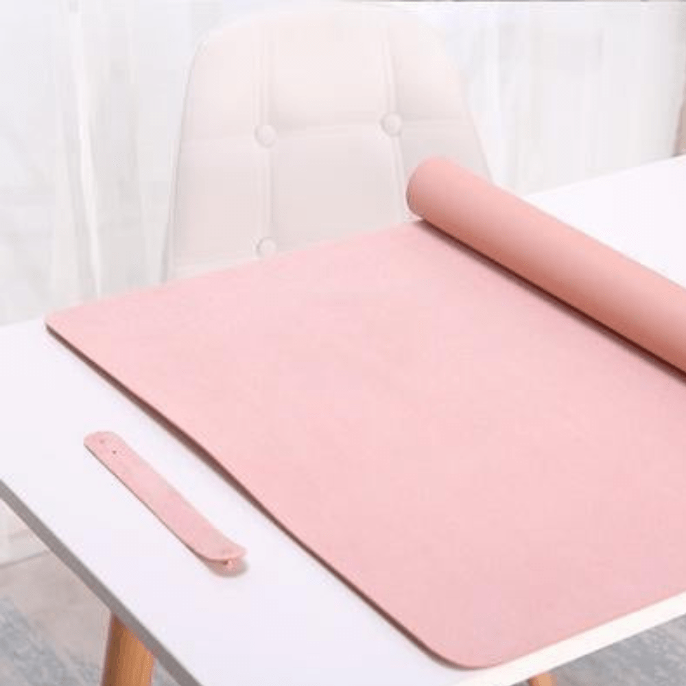 LuxeVire Elegant Desk Mat – Water-Repellent Faux Leather for a Stylish Workspace