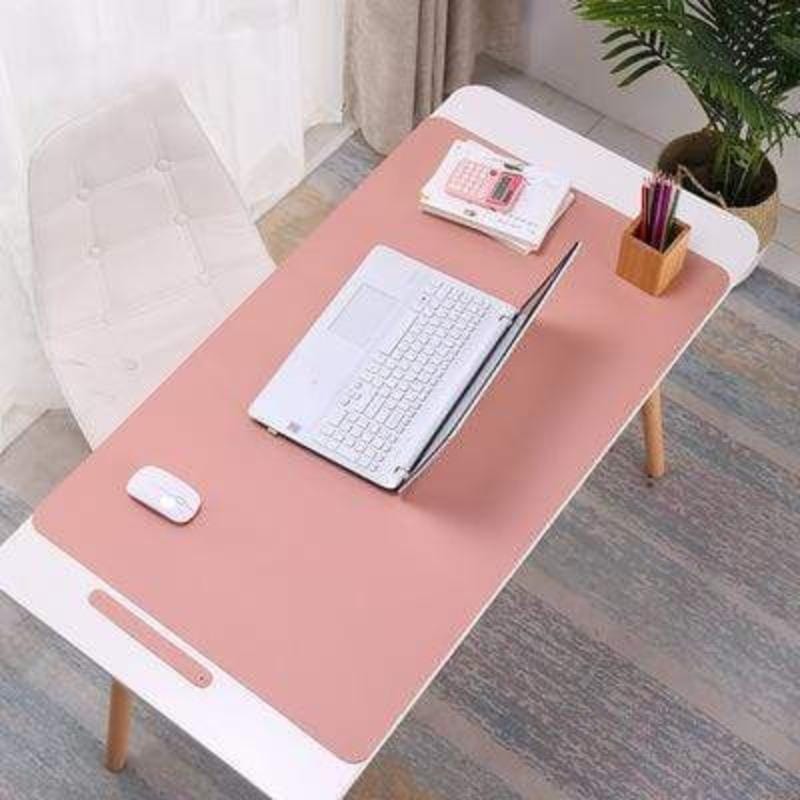 LuxeVire Elegant Desk Mat – Water-Repellent Faux Leather for a Stylish Workspace