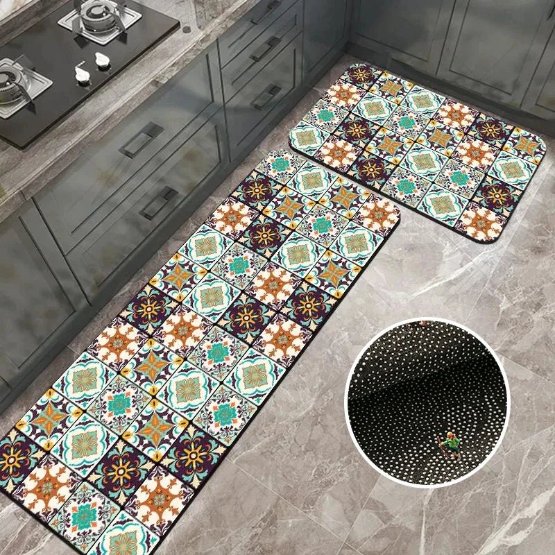 VeloraTex Luxe Kitchen Mat – Stylish Non-slip Textile Mat for a Warm & Cozy Interior