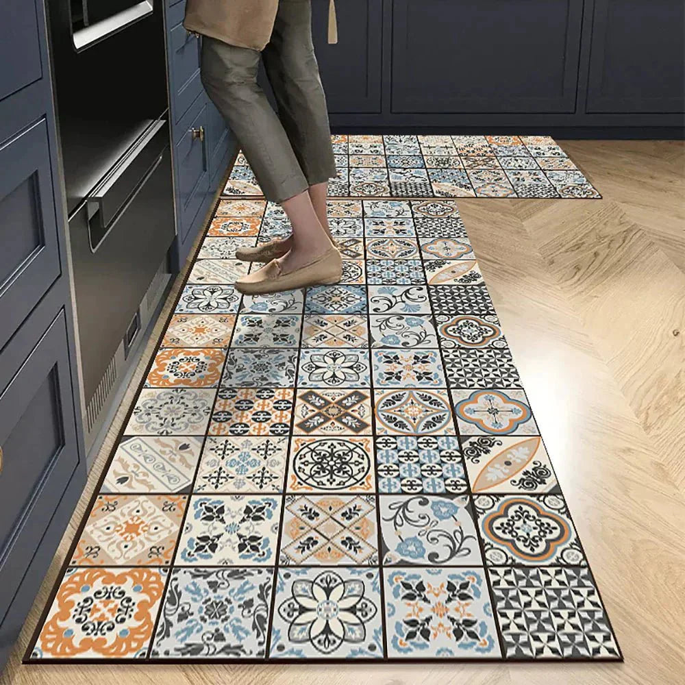VeloraTex Luxe Kitchen Mat – Stylish Non-slip Textile Mat for a Warm & Cozy Interior