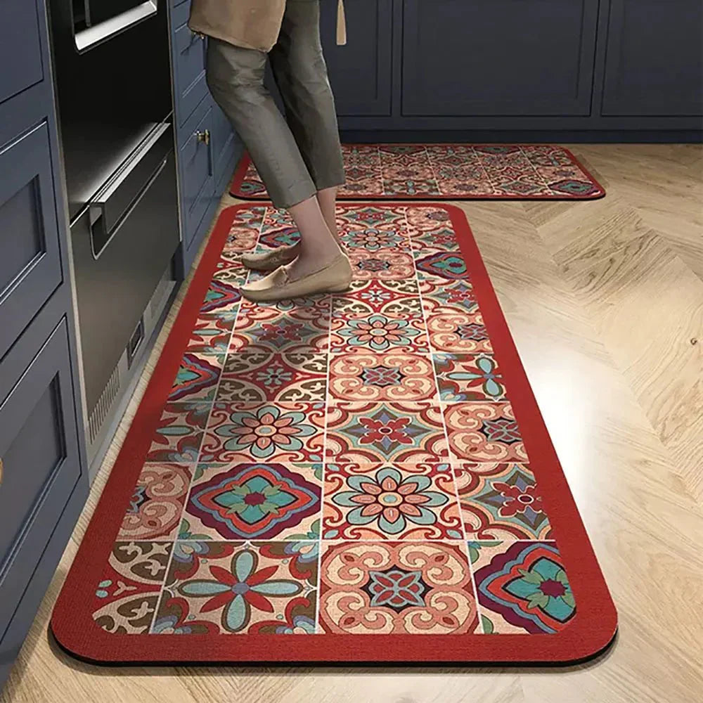 VeloraTex Luxe Kitchen Mat – Stylish Non-slip Textile Mat for a Warm & Cozy Interior
