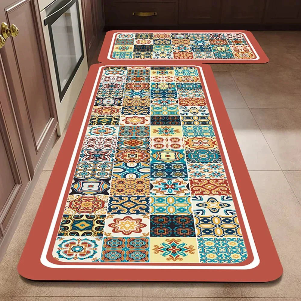 VeloraTex Luxe Kitchen Mat – Stylish Non-slip Textile Mat for a Warm & Cozy Interior