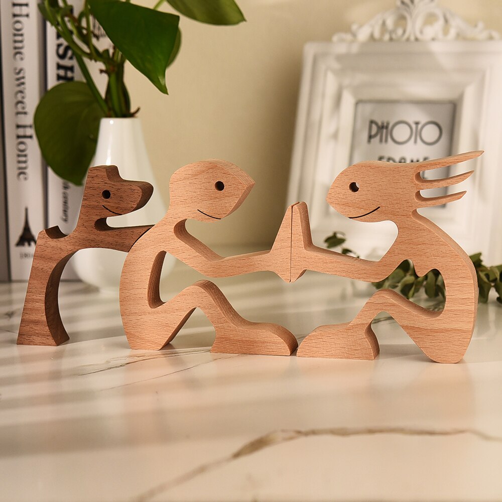 NordicPaws – Elegante Houten Hondenbeelden met Scandinavische Charme