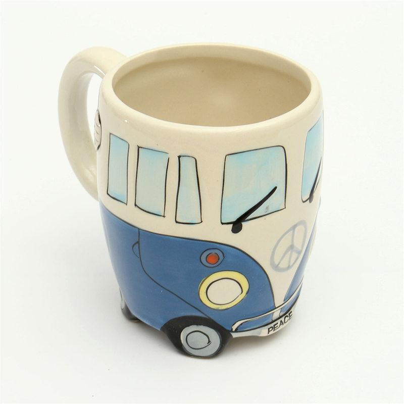 GroovyVibes – Retro Hippie Bus Coffee Mug made of Sustainable Ceramic